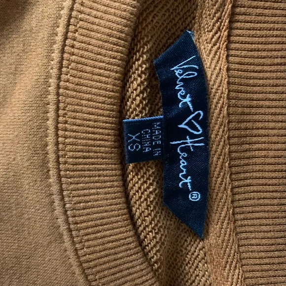 Orange Womens Velvet Heart Sweater - Picture 4 of 4